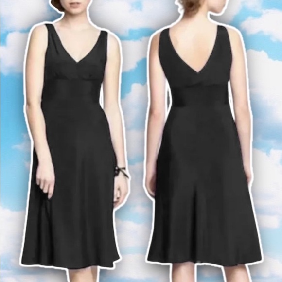 J. CREW VINTAGE Sophia Silk Tricotine Midi Dress Y2k Minimalistic Balletcore LBD - Picture 1 of 14